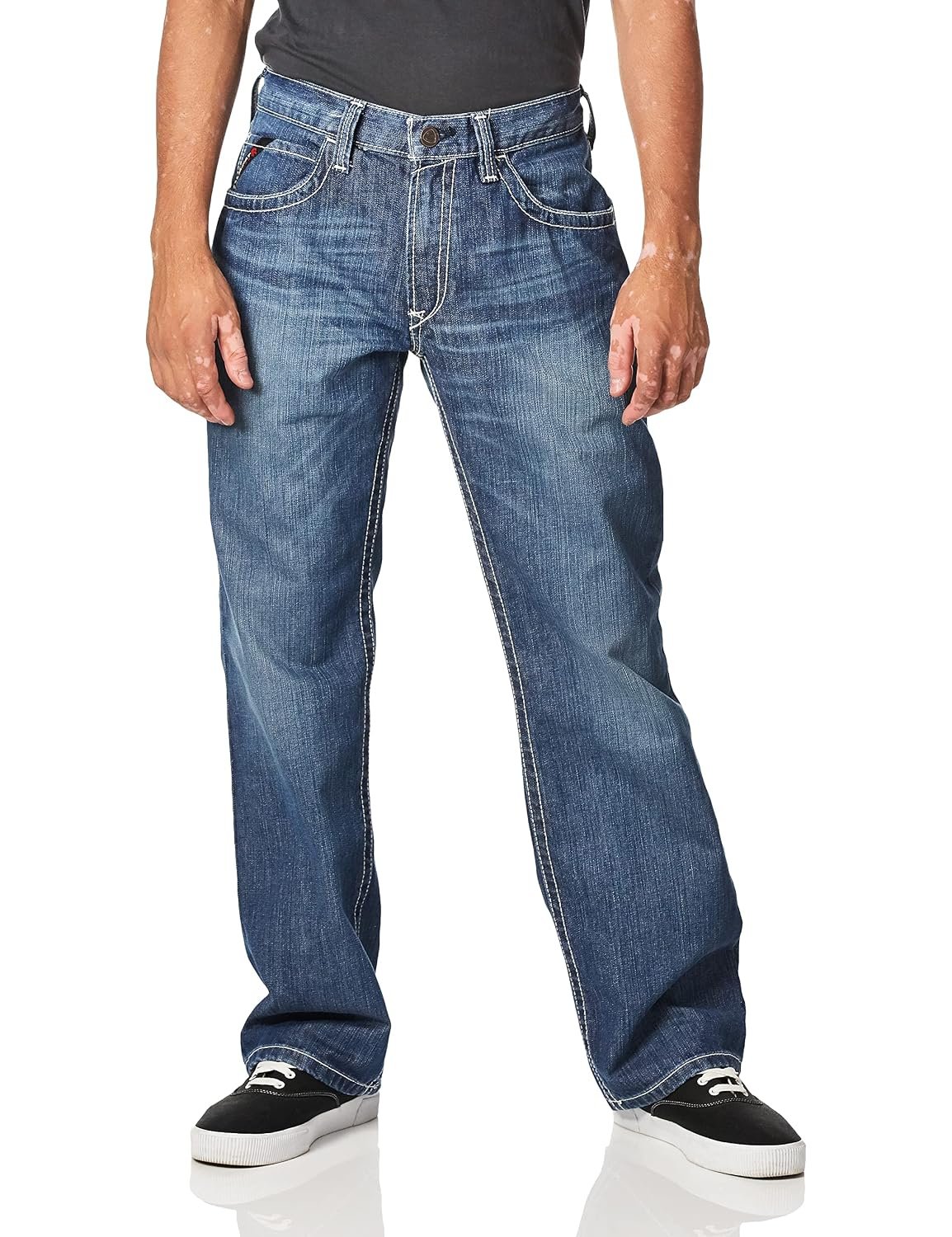 ARIAT Men's Fire-Resistant M4 Ridgeline Bootcut Work Jeans Denim 48W x 30L