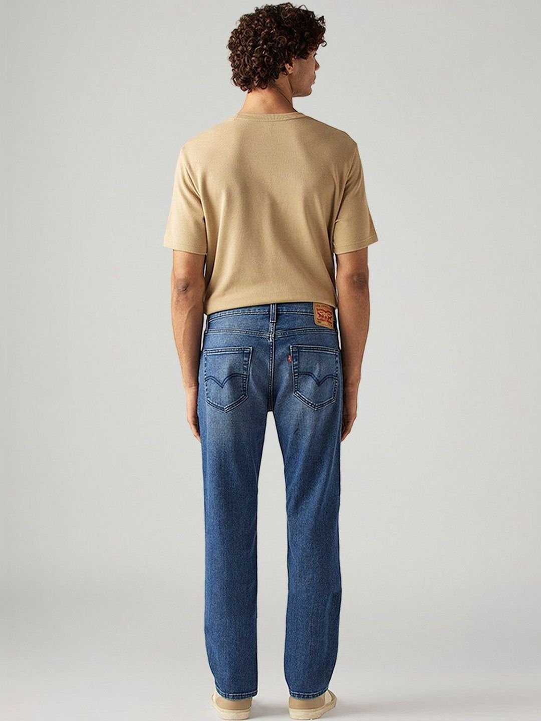 Men's 505 Blue Straight Fit Mid Rise Hyper Stretch Jeans - Image 3