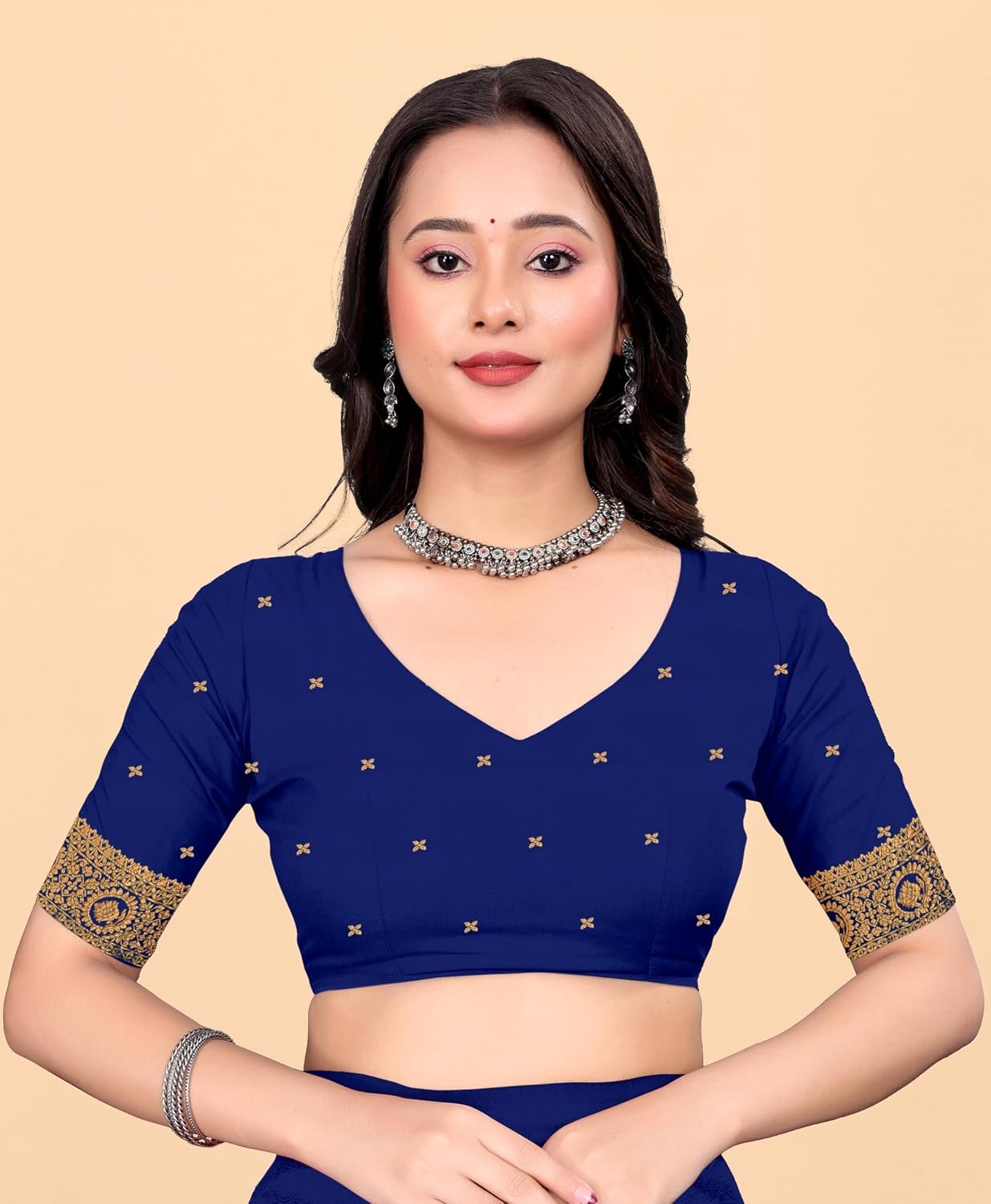 Fashion Women's Kanjivaram Style Soft Silk Banarasi Sarees With Blouse Piece For Women Pure Soft Silk Saree With Blouse Piece For Wedding - Image 4