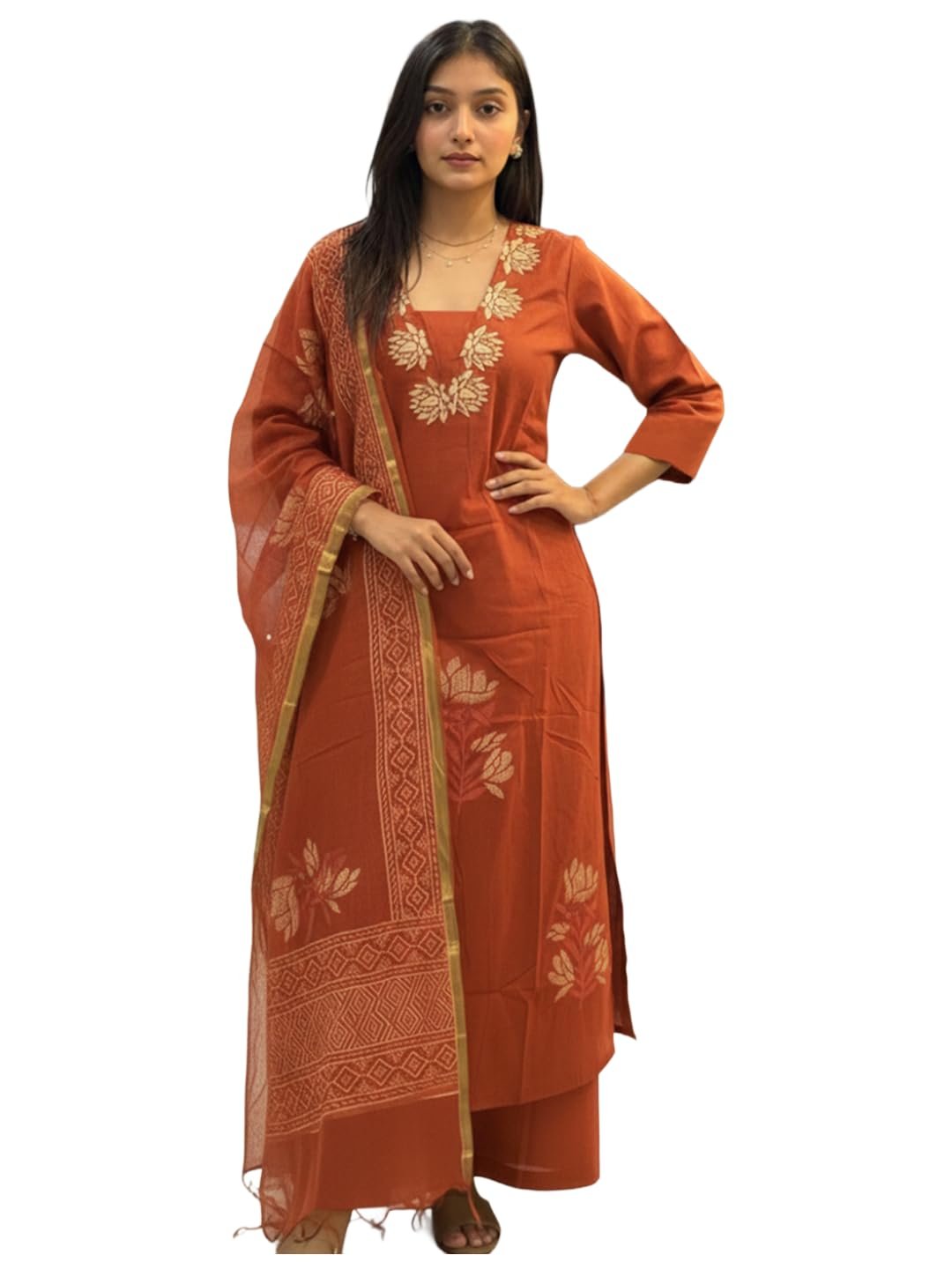 ANNI Designer Women's Rayon Viscose Straight fit Printed Embroidered Kurta with Pant & Dupatta | Ethnic Kurta Set for Women | Daily, Office & Festive Traditional - Image 2