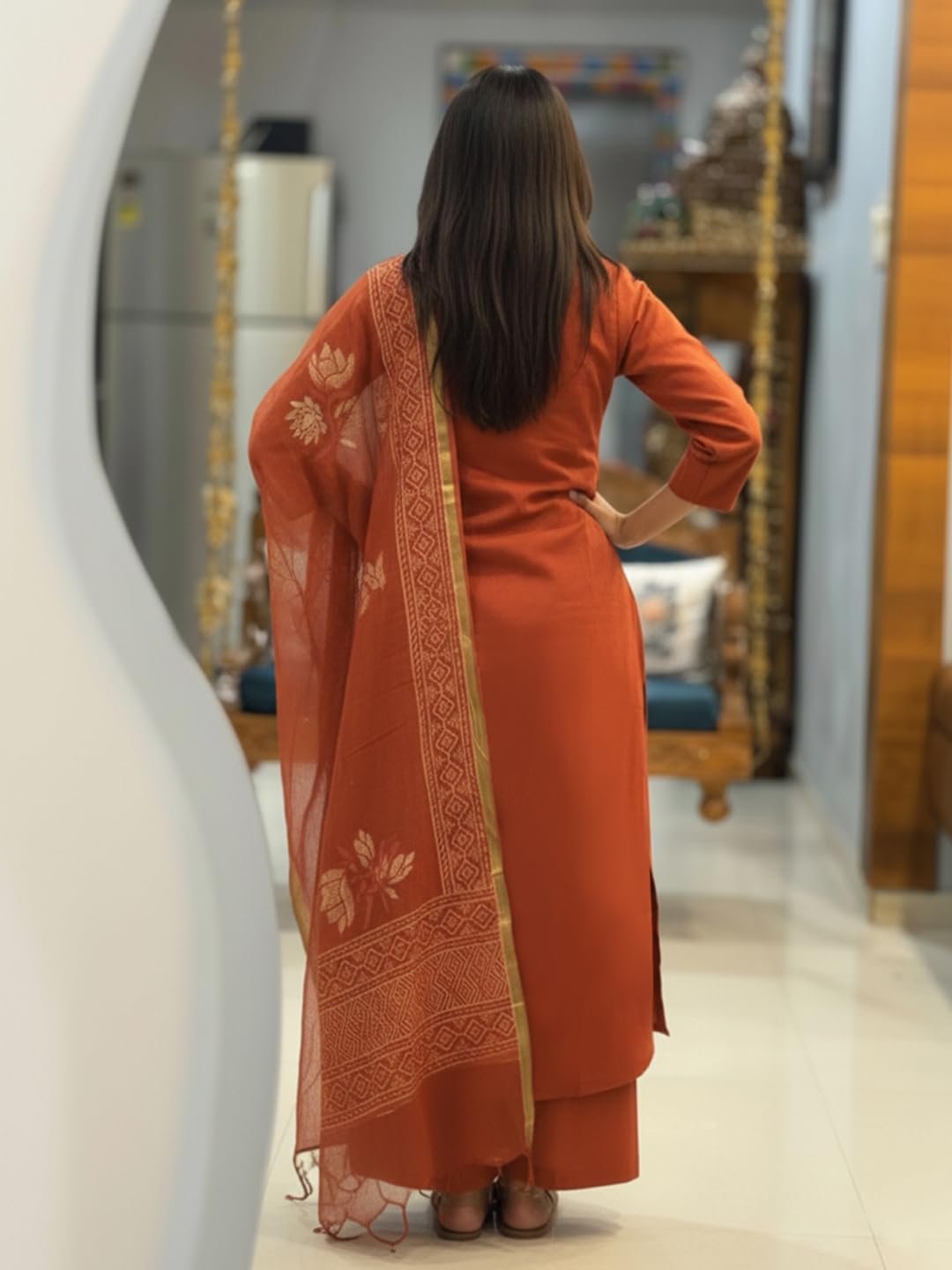 ANNI Designer Women's Rayon Viscose Straight fit Printed Embroidered Kurta with Pant & Dupatta | Ethnic Kurta Set for Women | Daily, Office & Festive Traditional - Image 3