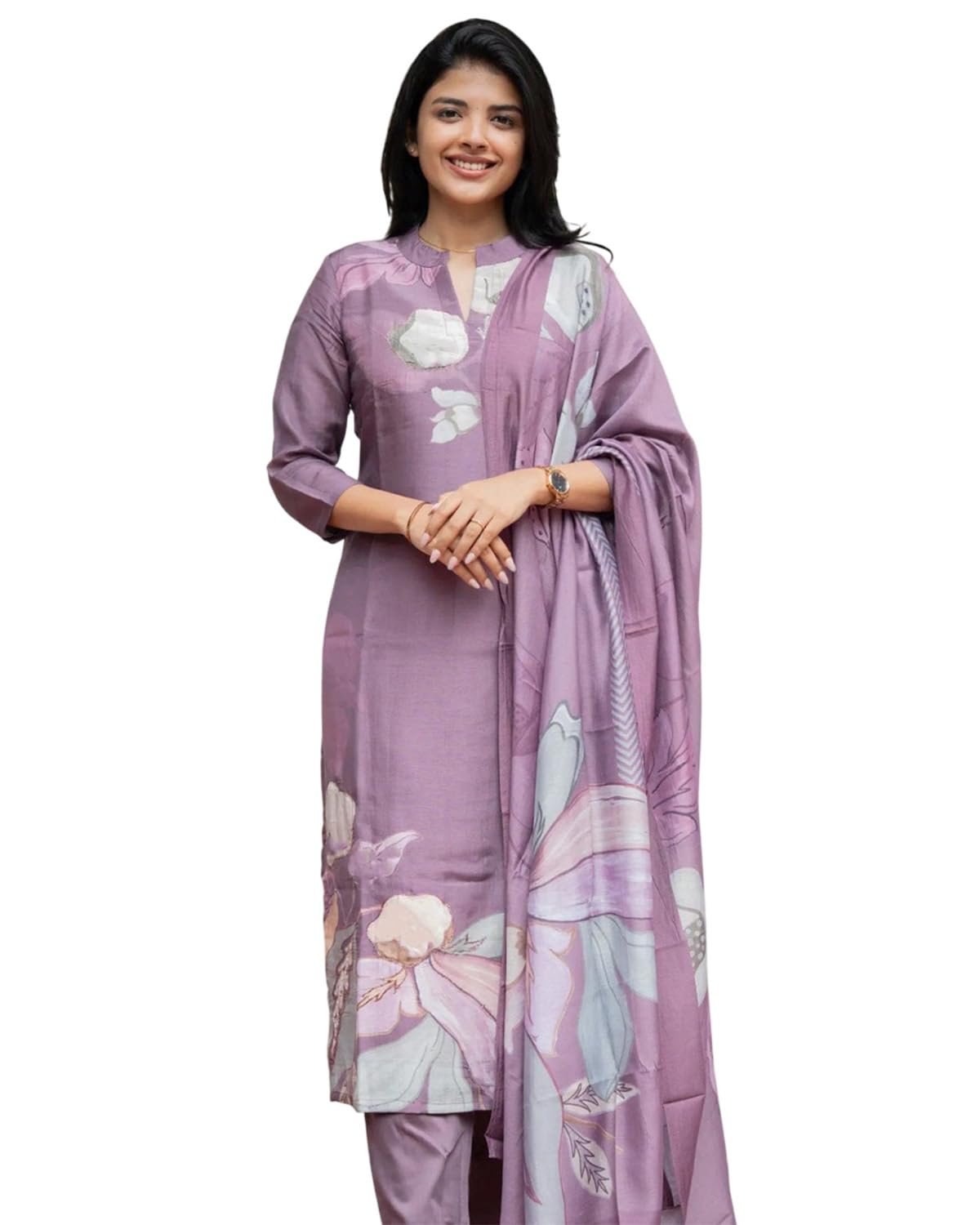 Sun Fashion And Lifestyle Kurta Sets for Woman | Kurti Set |Women's 3 Piece Kurta Pant Dupatta Set |Cotton Blend Kurta Woman |Elegant Suit for Women |Dupatta