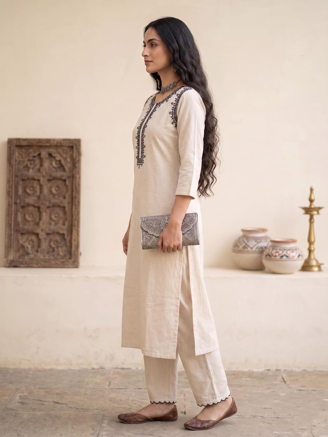 Leriya Fashion Women Straight Cotton Kurta Sets for Woman - Image 3