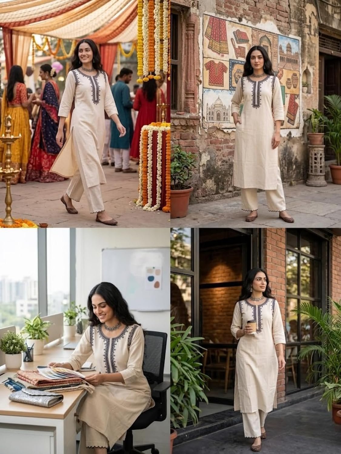 Leriya Fashion Women Straight Cotton Kurta Sets for Woman - Image 7