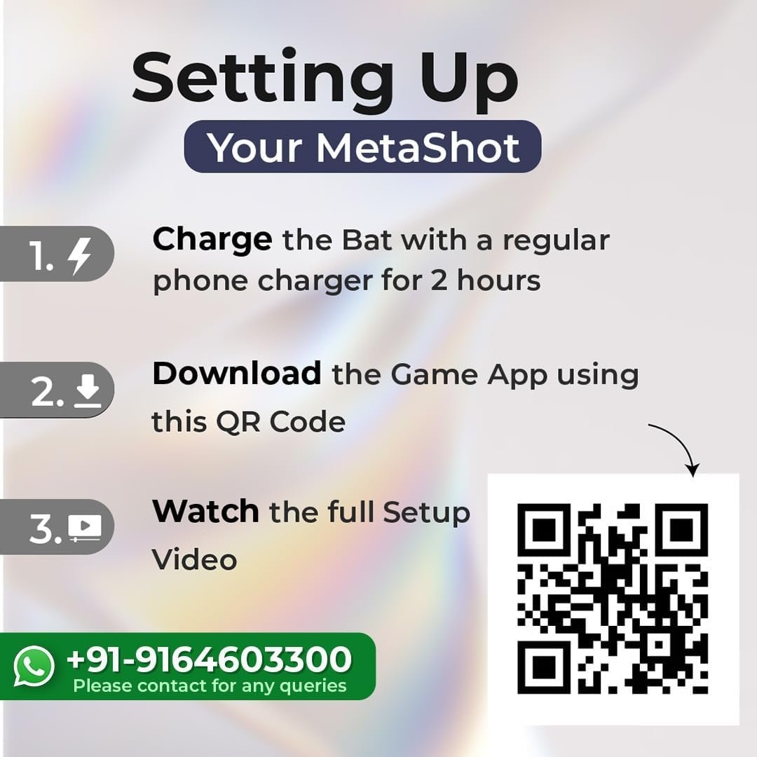 Metashot Smart Cricket Bat Game | Motion Sensor Gaming Bat for TV & Mobile | Indoor Cricket Game | Bluetooth Bat Controller - Image 3