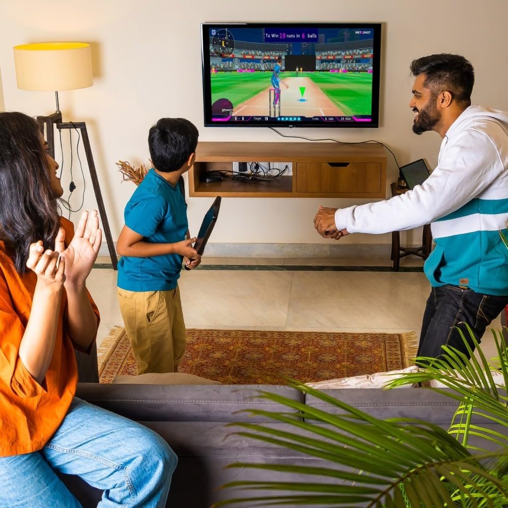 Metashot Smart Cricket Bat Game | Motion Sensor Gaming Bat for TV & Mobile | Indoor Cricket Game | Bluetooth Bat Controller - Image 5