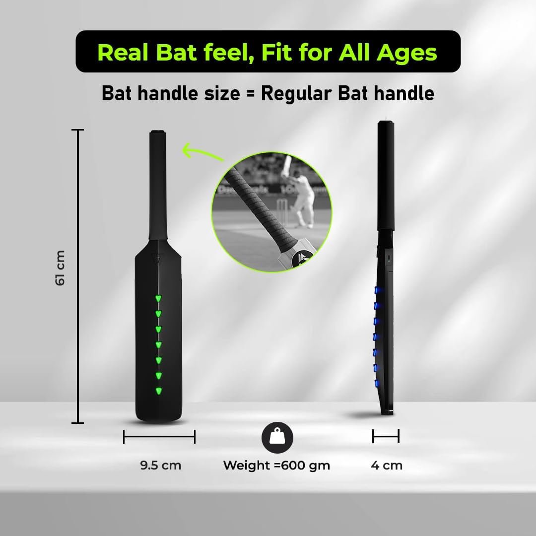 Metashot Smart Cricket Bat Game | Motion Sensor Gaming Bat for TV & Mobile | Indoor Cricket Game | Bluetooth Bat Controller - Image 6