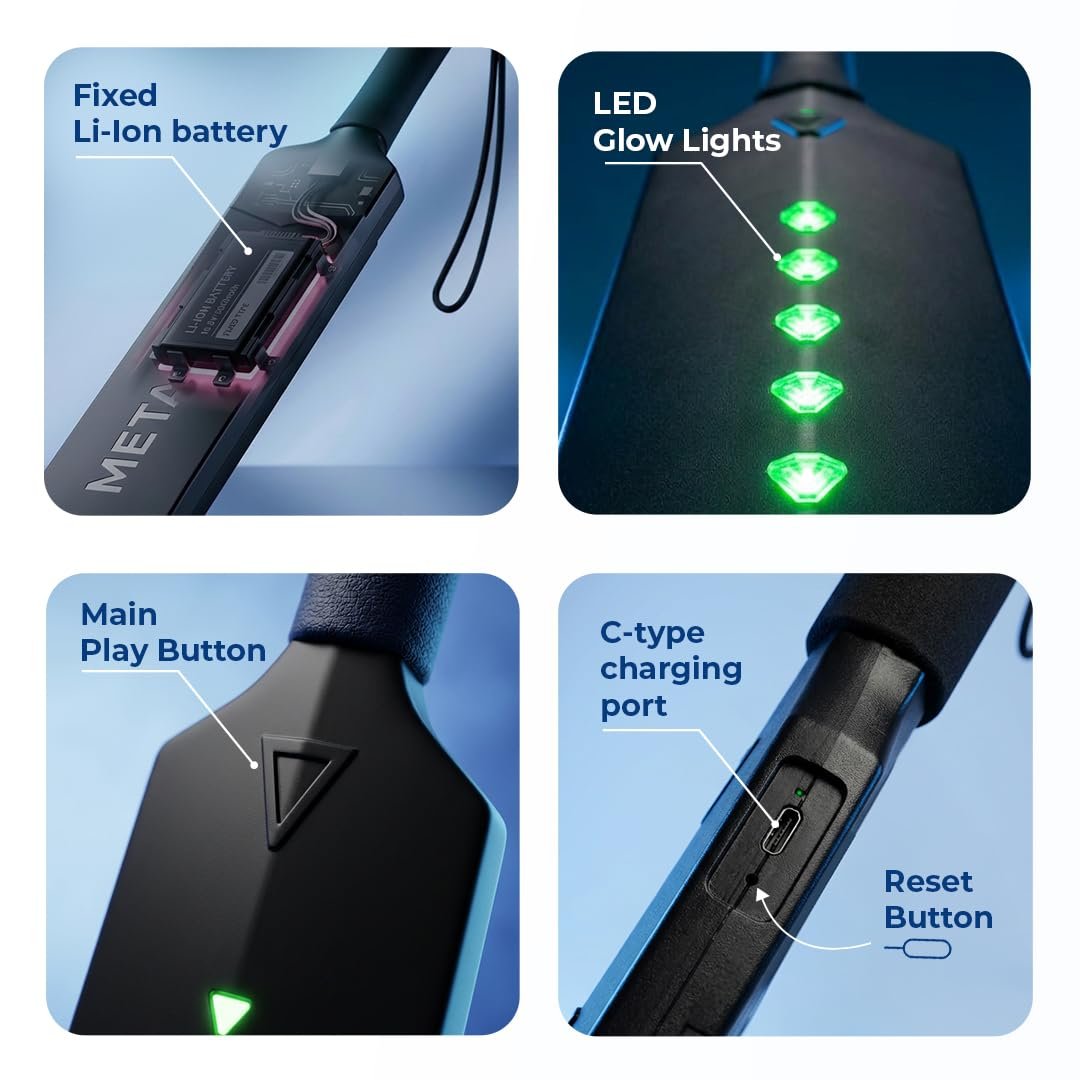 Metashot Smart Cricket Bat Game | Motion Sensor Gaming Bat for TV & Mobile | Indoor Cricket Game | Bluetooth Bat Controller - Image 7