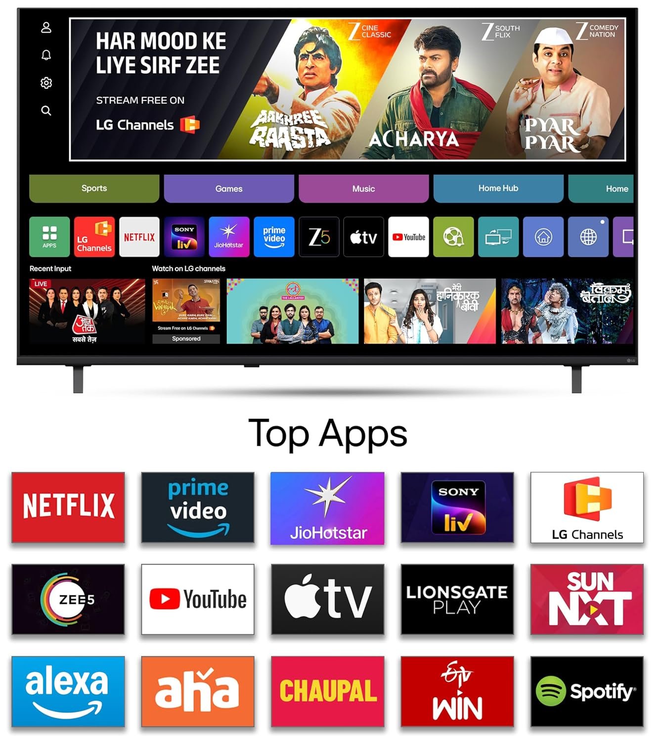 LG 108 cms (43 inches) U8 AI Series 4K Ultra HD (3840 x 2160) Smart webOS LED TV 43NU870BPLA 2026