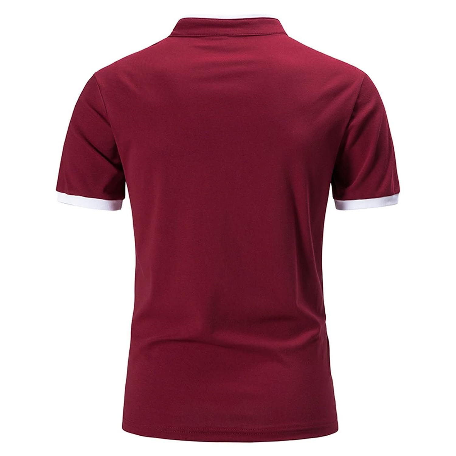 Shirts - Tropical Shirt Summer shortsleeved basic standing collar shirt Mens Tshirt top Mens comfortable and durable mens wear - Image 3