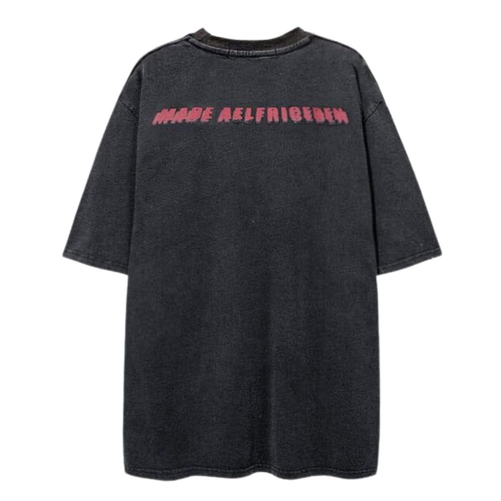 Aelfric Eden Mens Oversized T Shirts Tees Butterfly Print Crew Neck Cotton Tops Streetwear Casual Shirt - Image 2