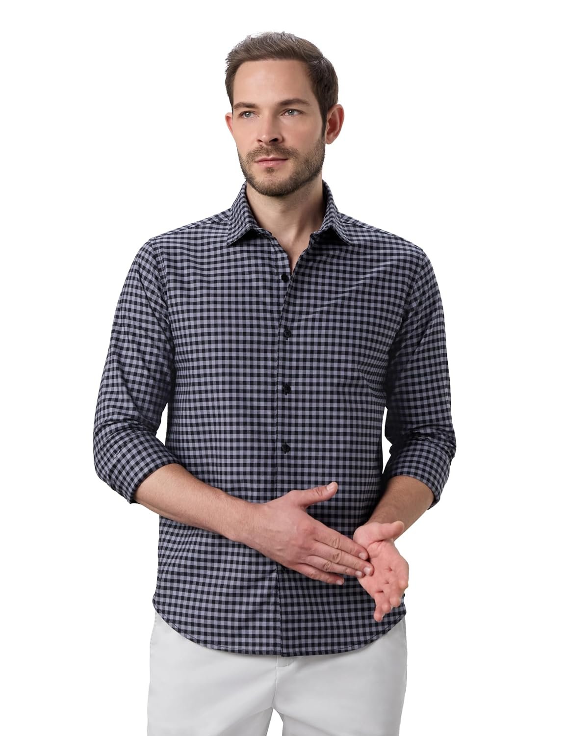 Symbol Premium Men's Checkered Casual Shirt - Regular Fit | Full Sleeve | Pure Cotton (Available in Plus Sizes)