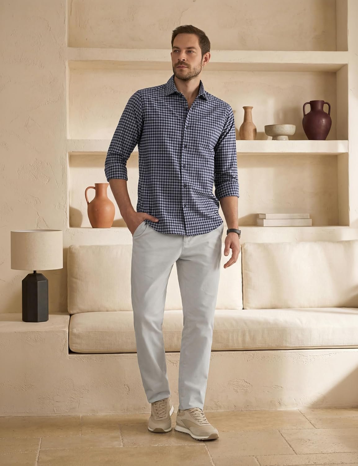 Symbol Premium Men's Checkered Casual Shirt - Regular Fit | Full Sleeve | Pure Cotton (Available in Plus Sizes) - Image 2