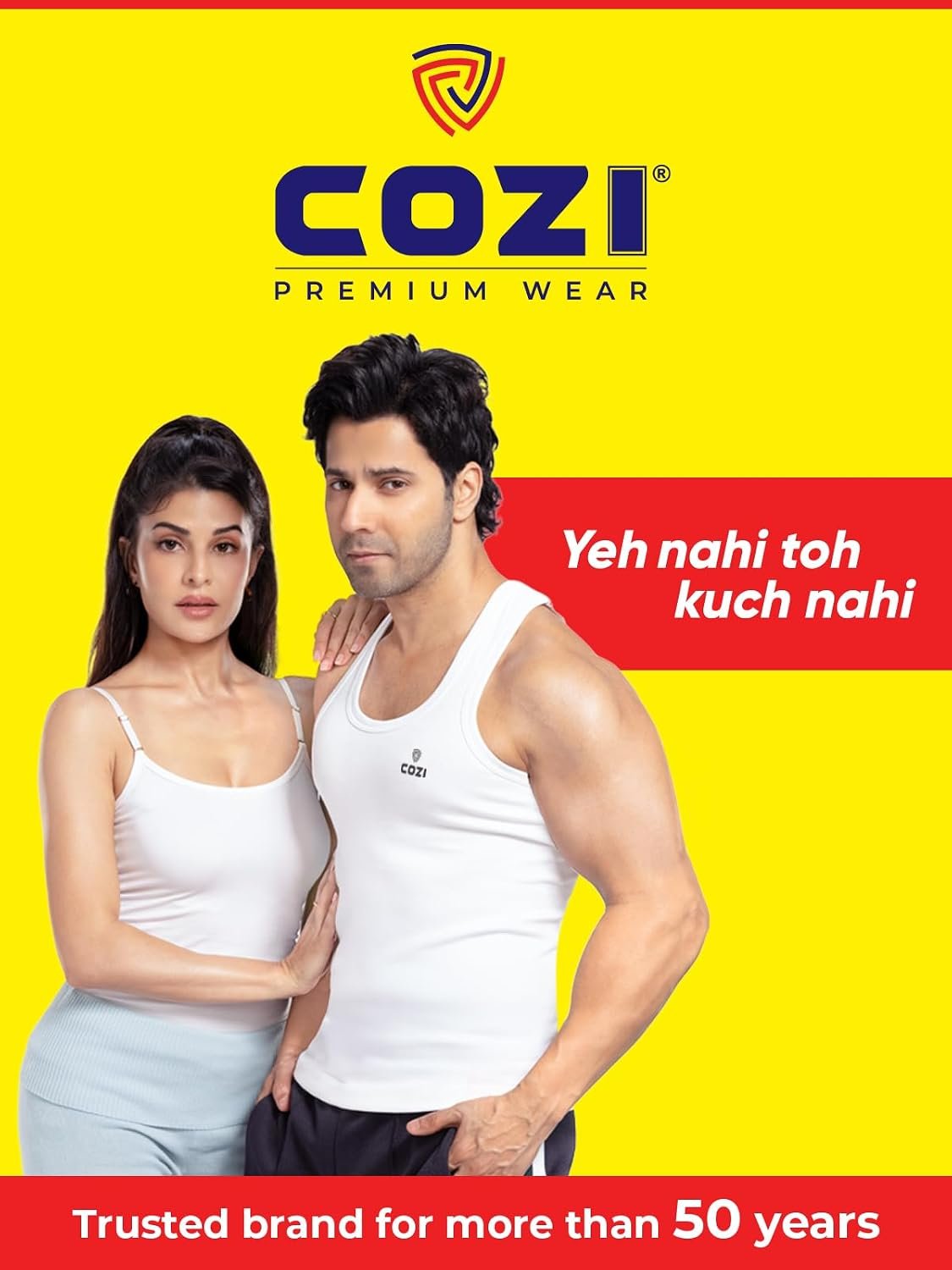 Lux Cozi Men's White Round Neck Sleeveless Cotton Vest (Pack of 3) - Image 3