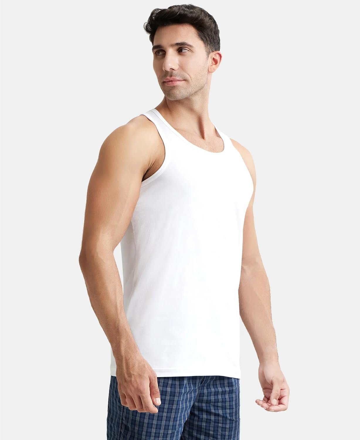 Jockey 8820 Men's Super Combed Cotton Round Neck Sleeveless Vest with Extended Length for Easy Tuck (Pack of 3) - Image 3