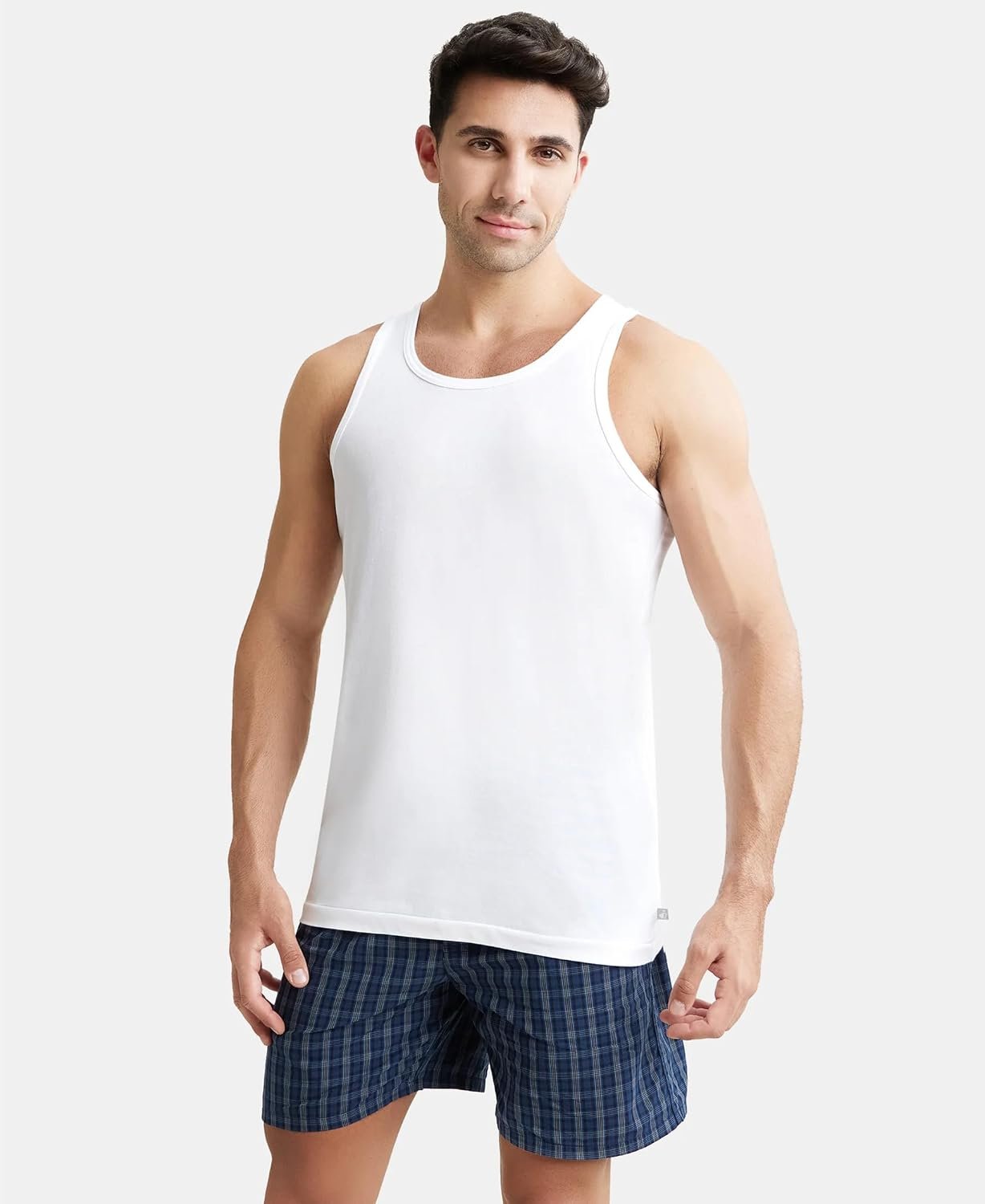 Jockey 8820 Men's Super Combed Cotton Round Neck Sleeveless Vest with Extended Length for Easy Tuck (Pack of 3) - Image 7
