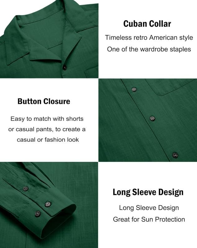 Combo of Men’s Casual Cotton Blend Shirt || Long Sleeve Button Down with Spread Collar | Lightweight Breathable Fabric | Stylish Solid Shirt for Beach, Office & Everyday Wear Pack of 2 - Image 6