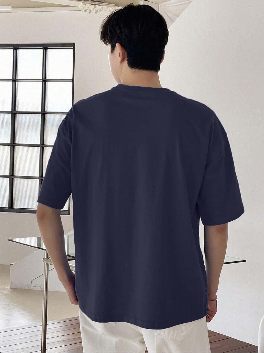 LEOTUDE Oversized Half Sleeve Cottonblend Graphic Print Round Neck - Image 3