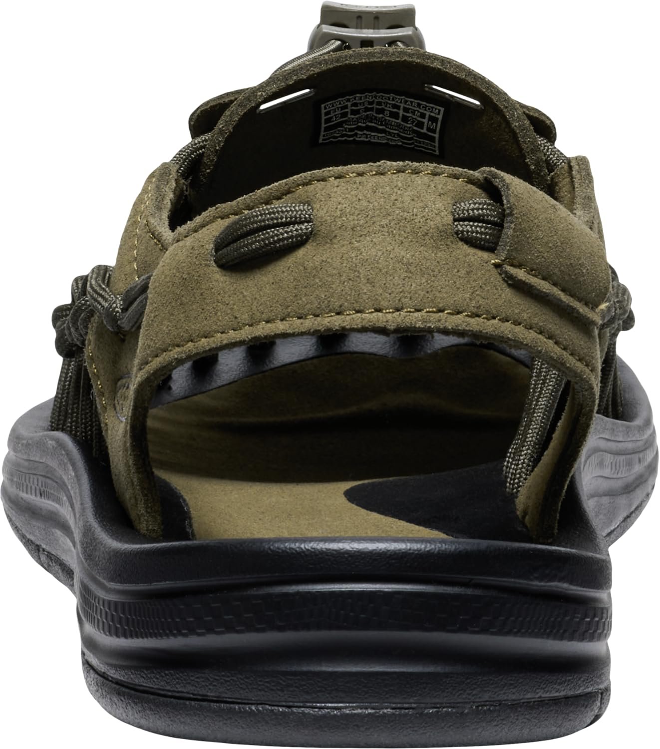 KEEN Men's UNEEK Classic Two Cord Sandal, Dark Olive/Black, 9.5 - Image 4