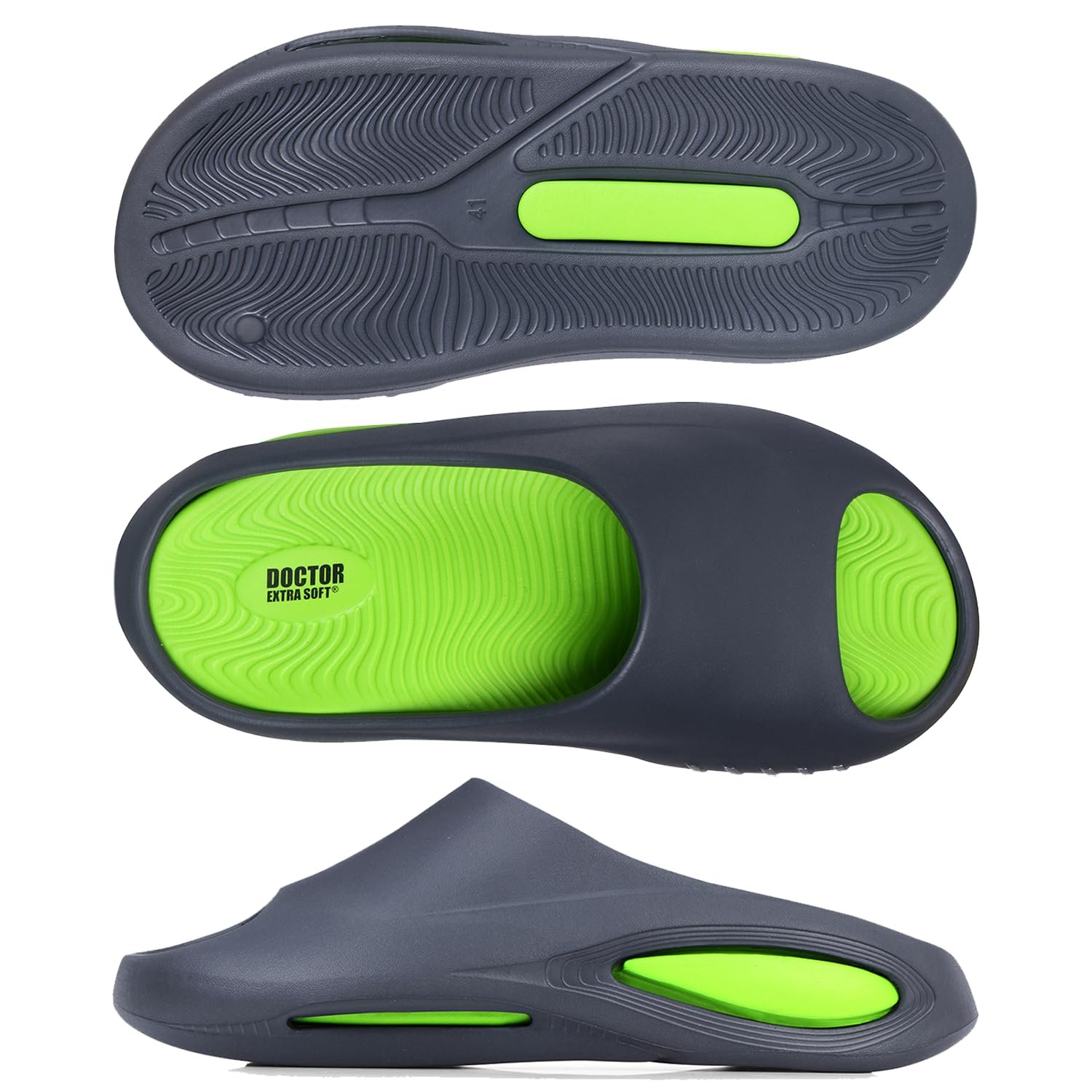 DOCTOR EXTRA SOFT Men's Classic Ultra Soft Sliders/Slippers with Cushion FootBed for Adult | Comfortable & Light Weight | Stylish & Anti-Skid | Waterproof & Everyday Flip Flops for Gents/Boys D-507 - Image 6