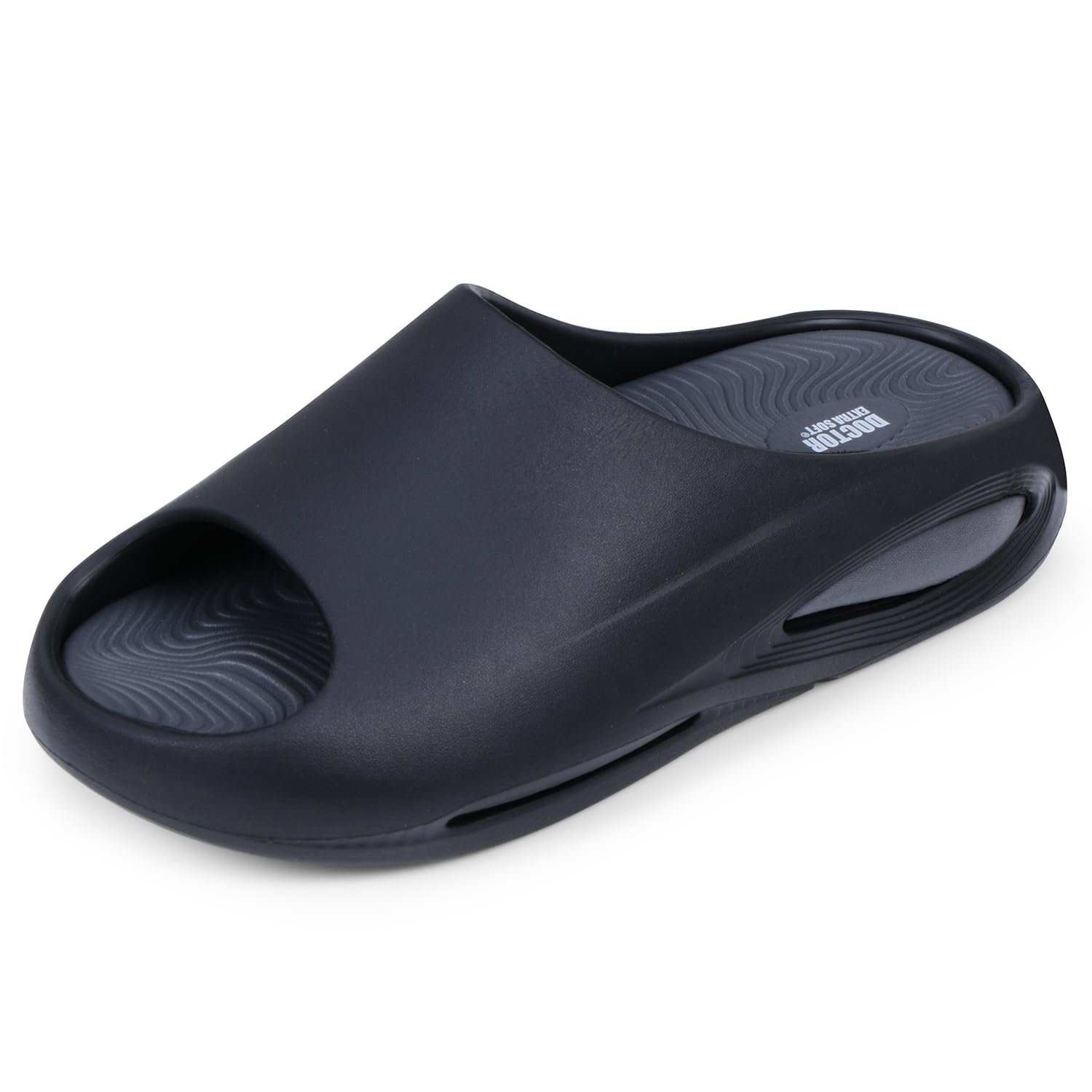 DOCTOR EXTRA SOFT Men's Classic Ultra Soft Sliders/Slippers with Cushion FootBed for Adult | Comfortable & Light Weight | Stylish & Anti-Skid | Waterproof & Everyday Flip Flops for Gents/Boys D-507