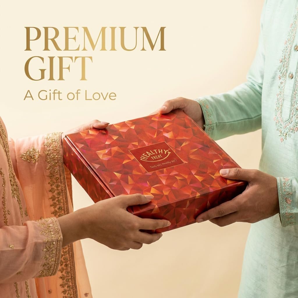 Healthy Treat Royal Treat Gift Hamper – Premium Roasted Dry Fruits & Healthy Snacks Gift Box with Festive Greeting Card | Rakhi Gift Hamper | Birthday, Anniversary & Wedding Gift-Hampers | Perfect Gifts for Family & Friends | Corporate Gifting - Image 3