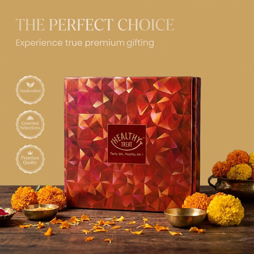 Healthy Treat Royal Treat Gift Hamper – Premium Roasted Dry Fruits & Healthy Snacks Gift Box with Festive Greeting Card | Rakhi Gift Hamper | Birthday, Anniversary & Wedding Gift-Hampers | Perfect Gifts for Family & Friends | Corporate Gifting - Image 6