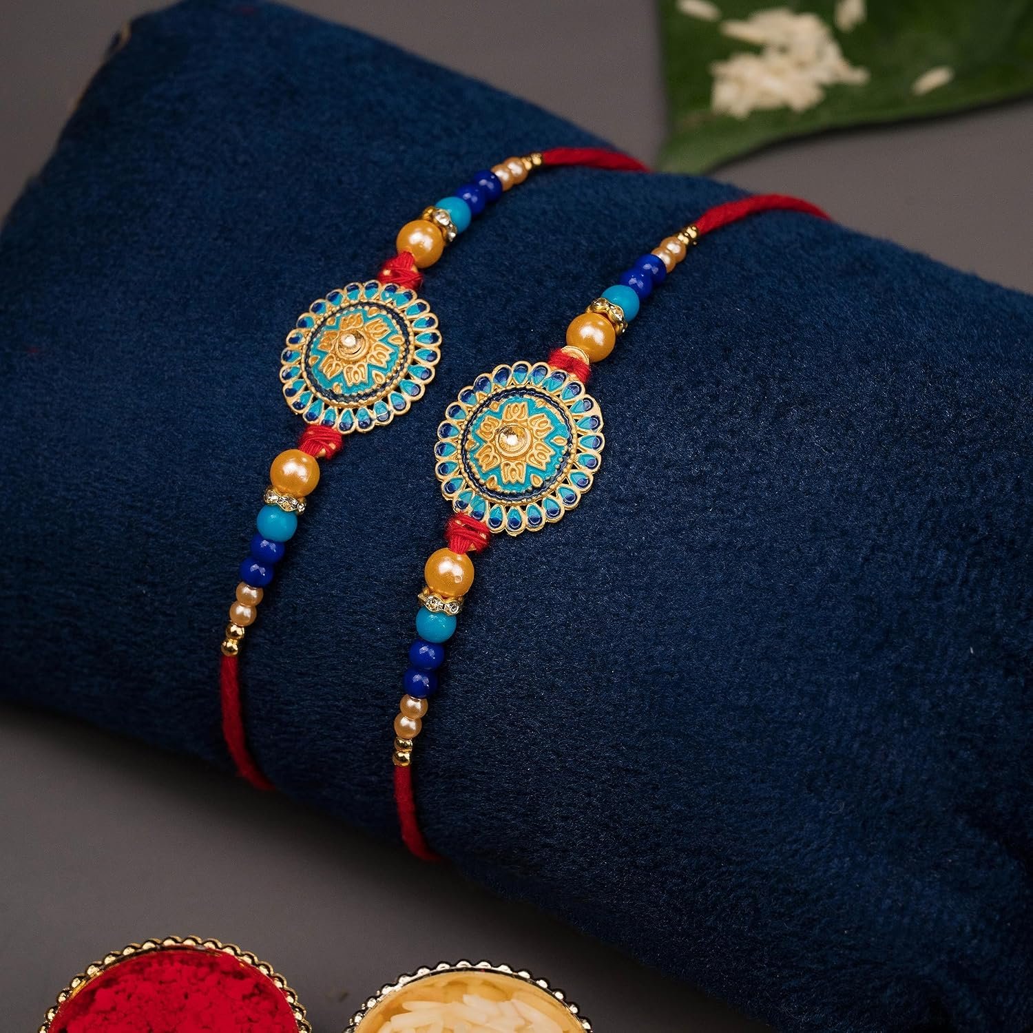 Gifticon Rakhi Gift set for Brother Bundled with 2 Rakhis | Celebrations | Roli Chawal | Greeting card | IB4 - Image 2