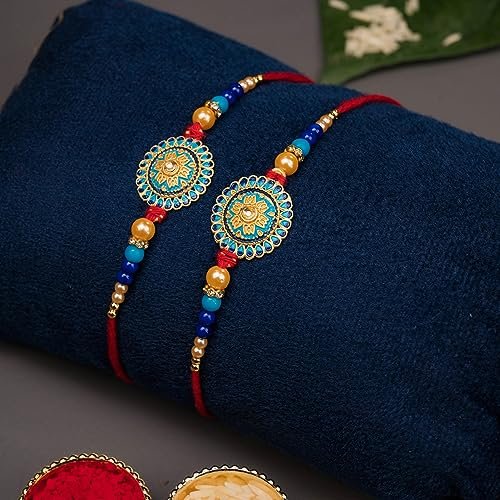 Gifticon Rakhi Gift set for Brother Bundled with 2 Rakhis | Celebrations | Roli Chawal | Greeting card | IB4 - Image 6