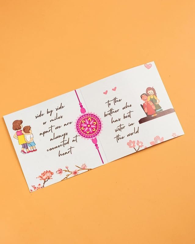 Gifticon Rakhi Gift set for Brother Bundled with 2 Rakhis | Celebrations | Roli Chawal | Greeting card | IB4 - Image 8