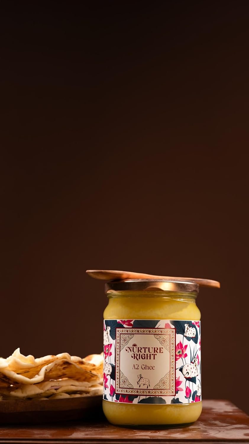 Nurture Right A2 Gir Cow Ghee 500ml | Ayurvedic Goghrta | Butyric Acid Rich | CLA for Metabolism | A2 Protein | NABL Tested | Glass Jar - Image 5