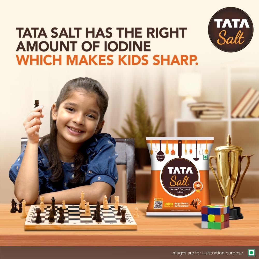 Tata Salt 1 Kg, Free Flowing and Iodised Namak, Vacuum Evaporated, Salt in Fresh - Image 5