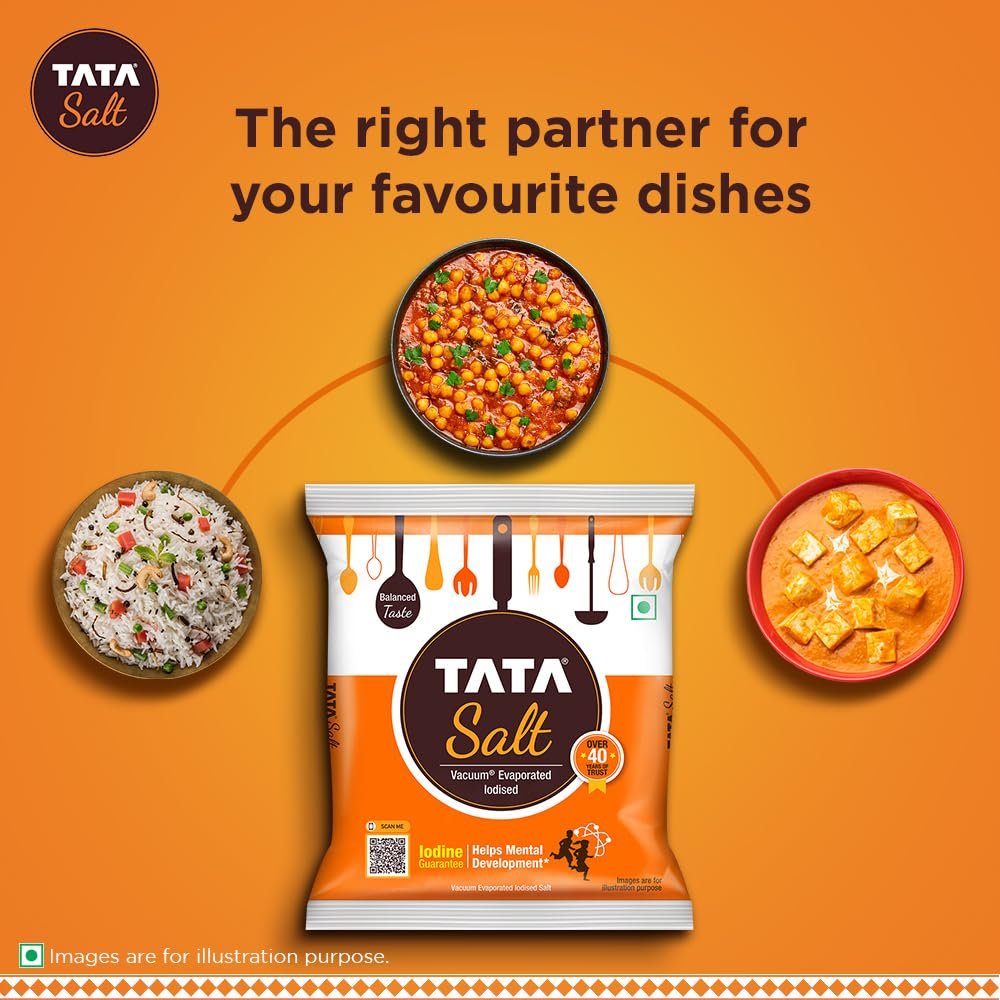 Tata Salt 1 Kg, Free Flowing and Iodised Namak, Vacuum Evaporated, Salt in Fresh - Image 7