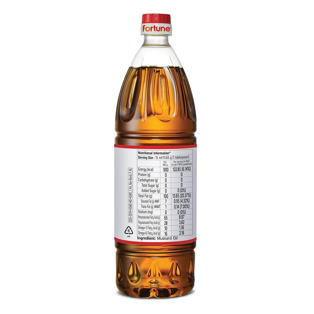 Fortune Premium Kachi Ghani Pure Mustard Oil, 910G PET Bottle (Weight May Vary) - Image 2