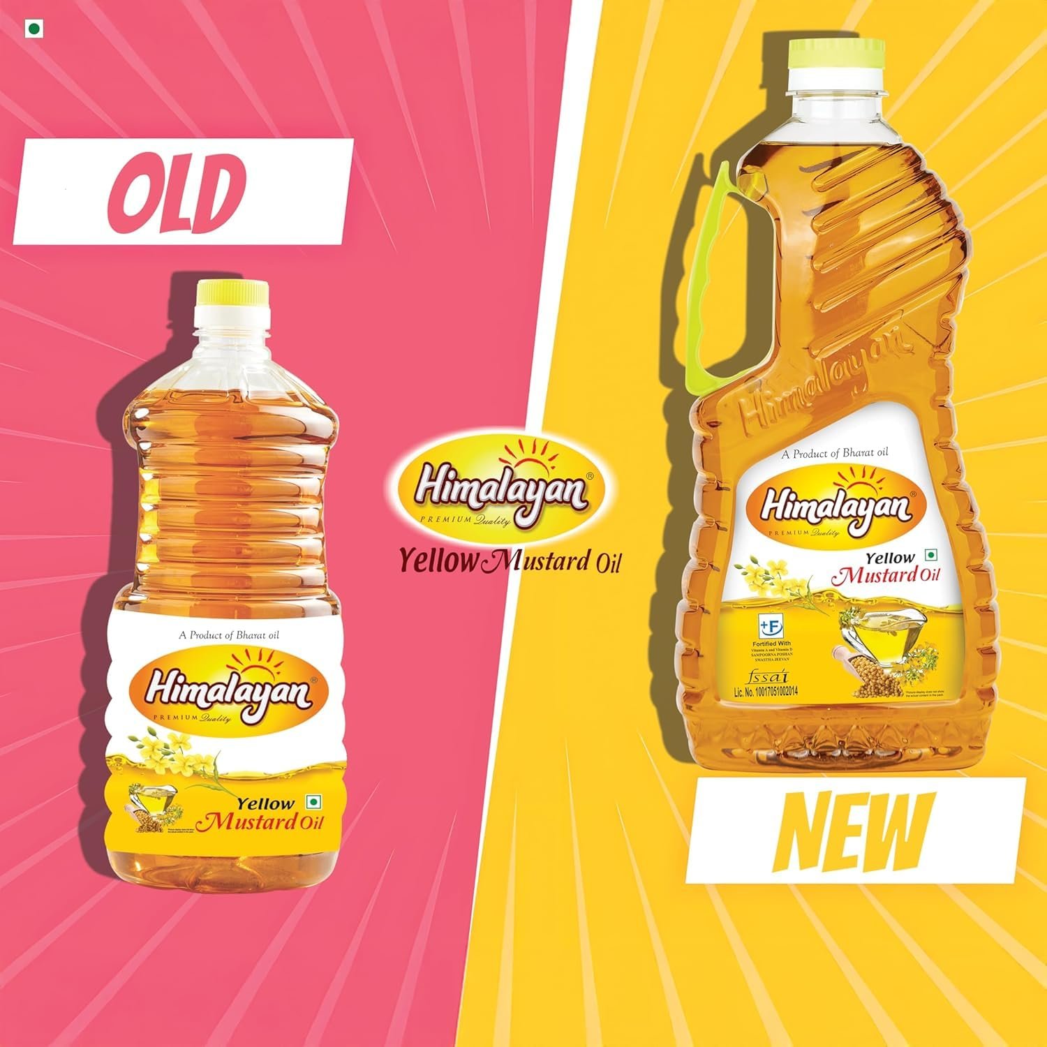 Himalayan Yellow Mustard Oil 2 Litre Fortified with Vitamin A & D Suitable for Daily Healthy Cooking (Pack of 2) - Image 2