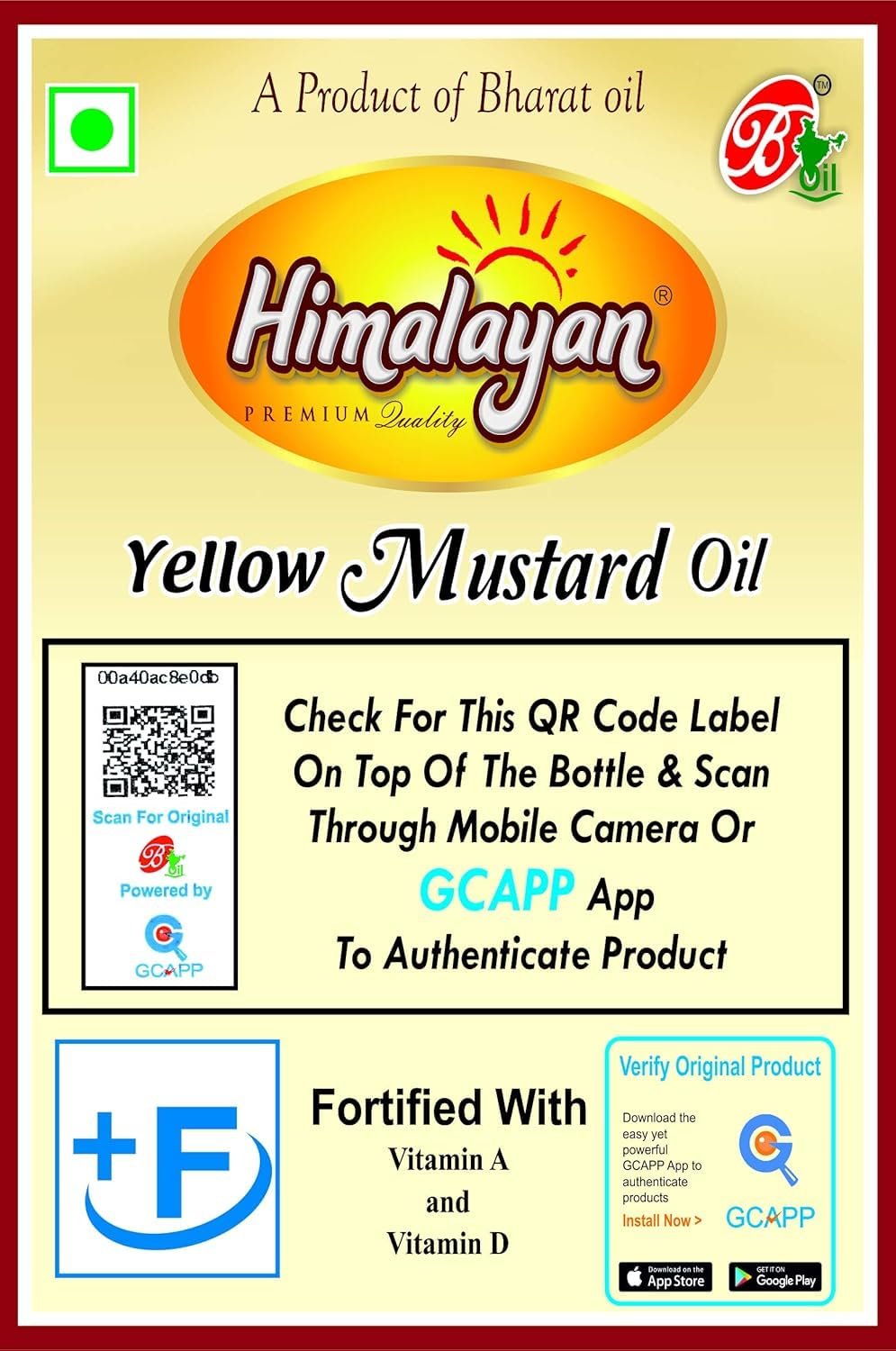 Himalayan Yellow Mustard Oil 2 Litre Fortified with Vitamin A & D Suitable for Daily Healthy Cooking (Pack of 2) - Image 4