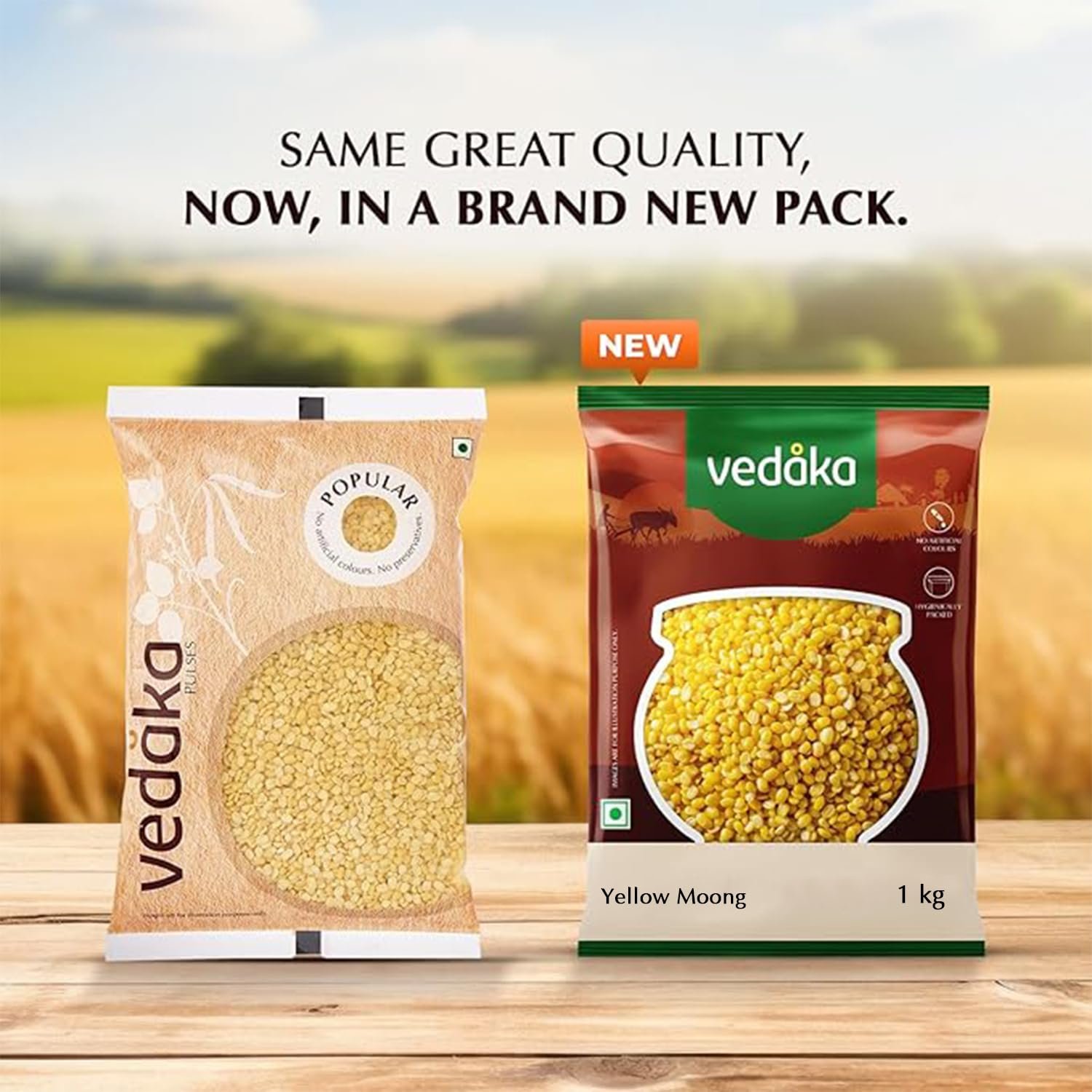 Amazon Brand - Vedaka Unpolished Yellow Moong Dal | 1 Kg | Naturally Rich In Protein & Fiber | No Artificial Flavours & No Preservatives. - Image 2