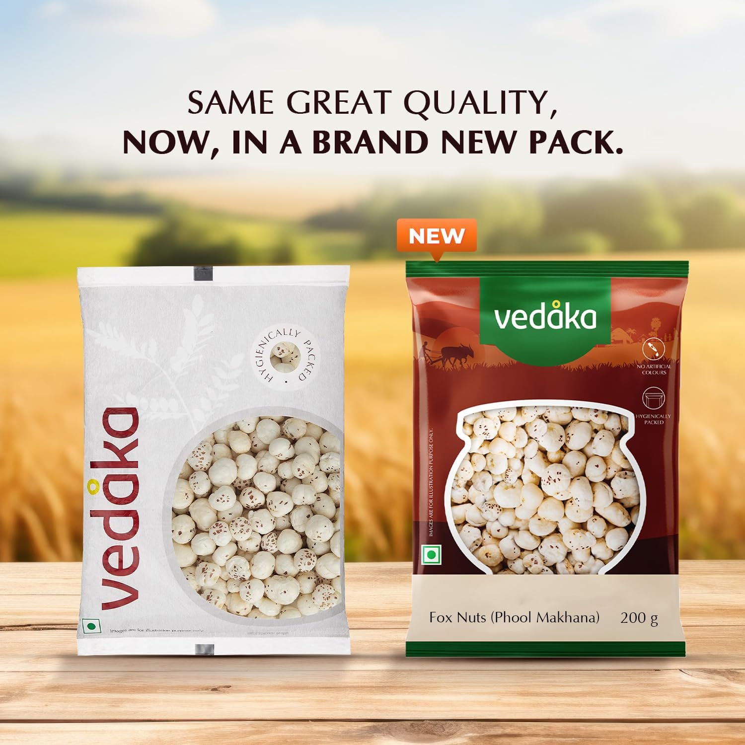 Amazon Brand - Vedaka Fox Nuts (Phool Makhana) | 200 g | Light & Crunchy | No Artificial Flavours & No Preservatives - Image 2