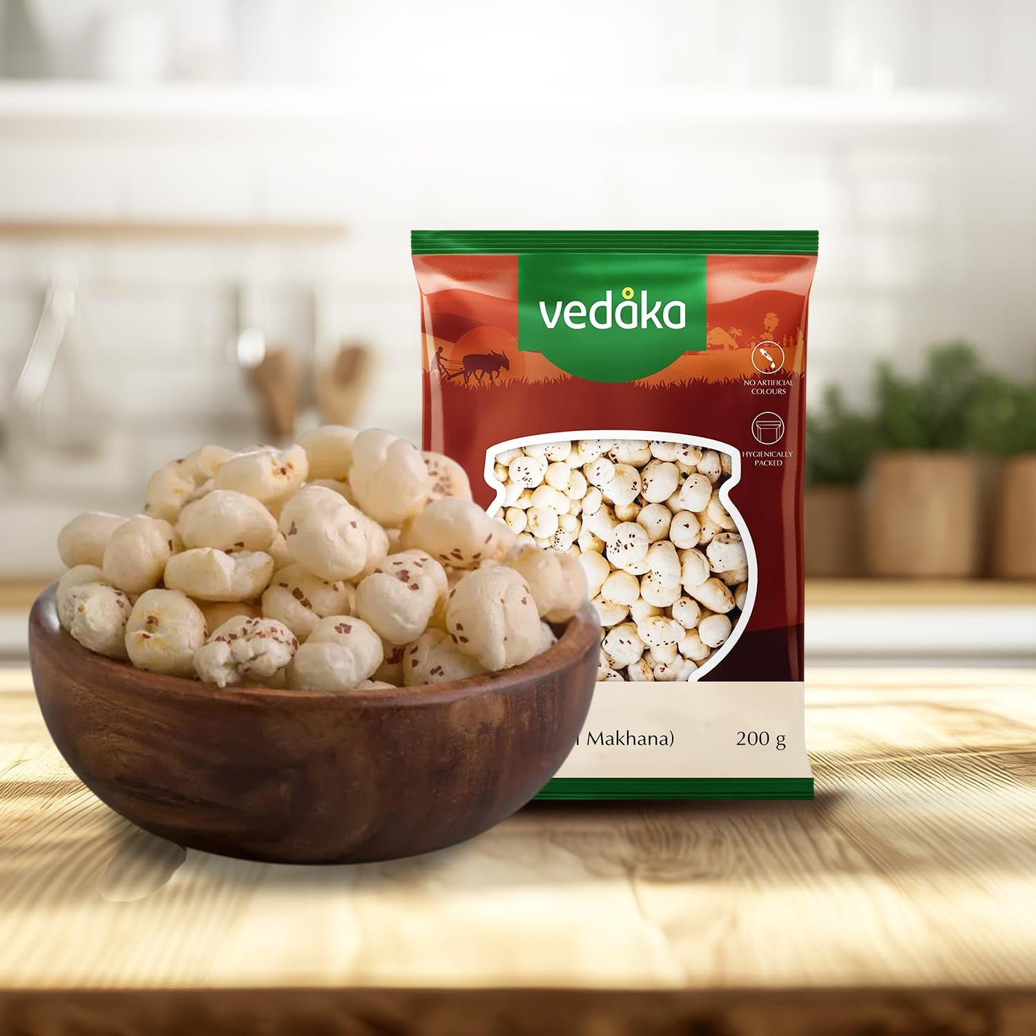 Amazon Brand - Vedaka Fox Nuts (Phool Makhana) | 200 g | Light & Crunchy | No Artificial Flavours & No Preservatives - Image 6