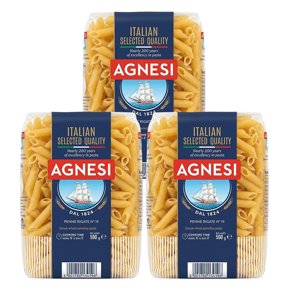 Agnesi Penne Pasta, 500g, Pack of 3, Product of Italy