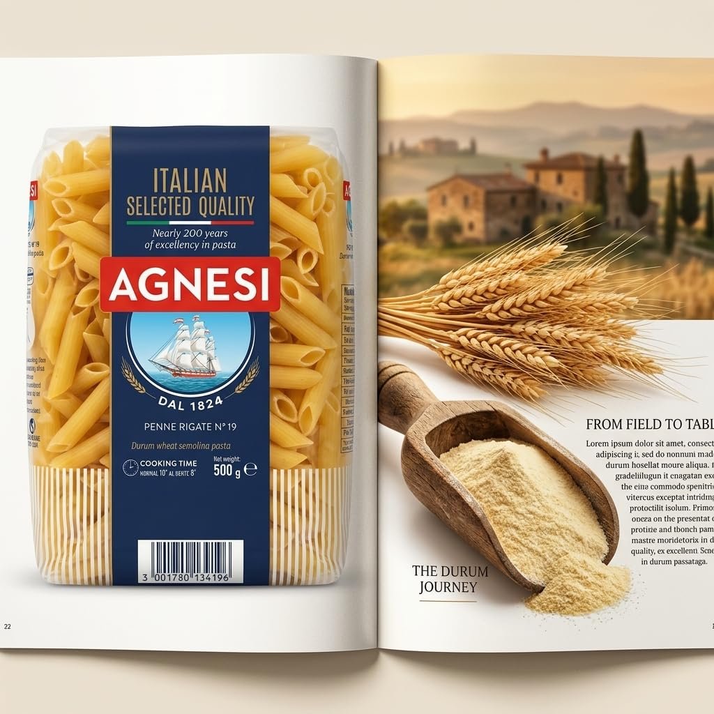 Agnesi Penne Pasta, 500g, Pack of 3, Product of Italy - Image 8