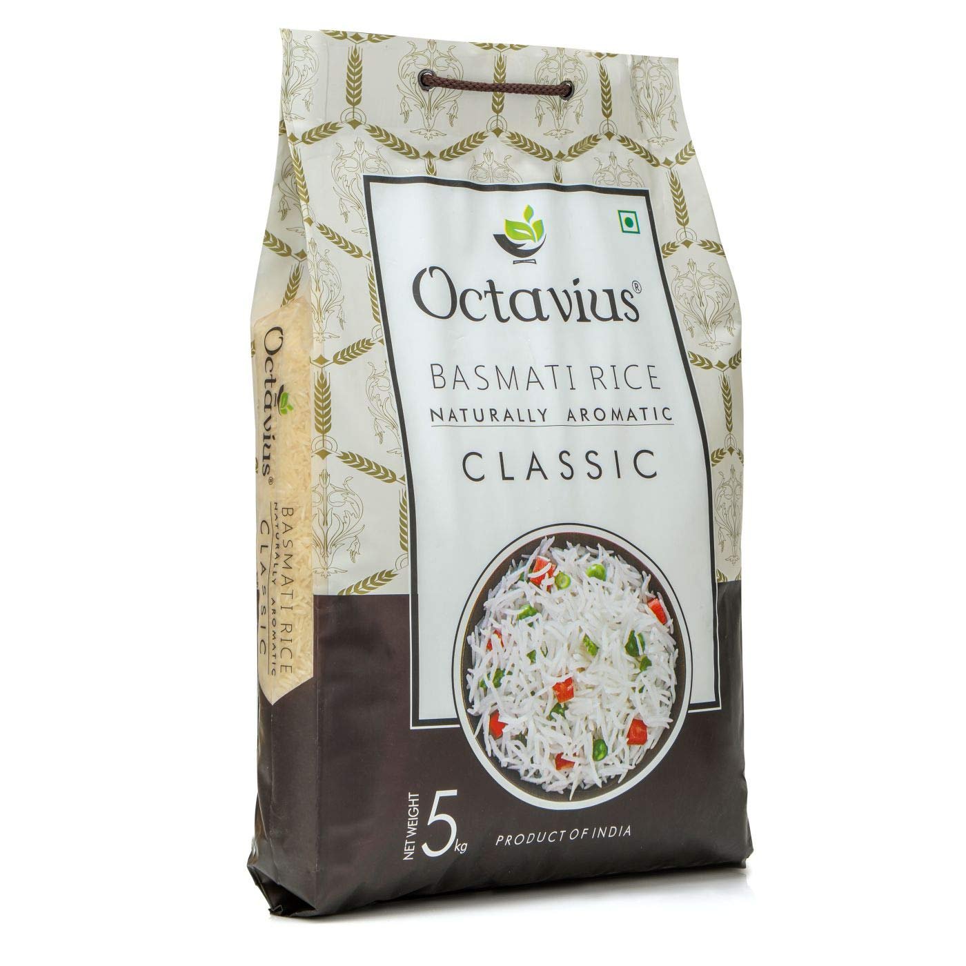 Octavius Classic Basmati Rice 10kg (5kg x 2) | Long Grain Rice | Naturally Aged | Rich Aroma | Non-Sticky Rice for Daily Cooking - Image 3