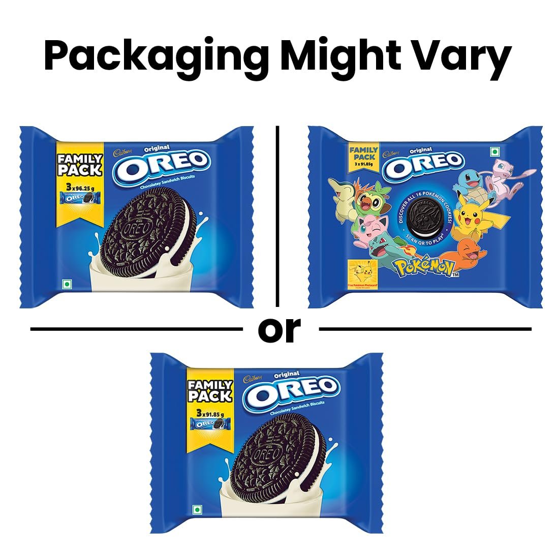 Cadbury Oreo Vanilla Flavour Crème Sandwich Biscuit Family Pack, 275.55 g (Pack of 4) - Image 4