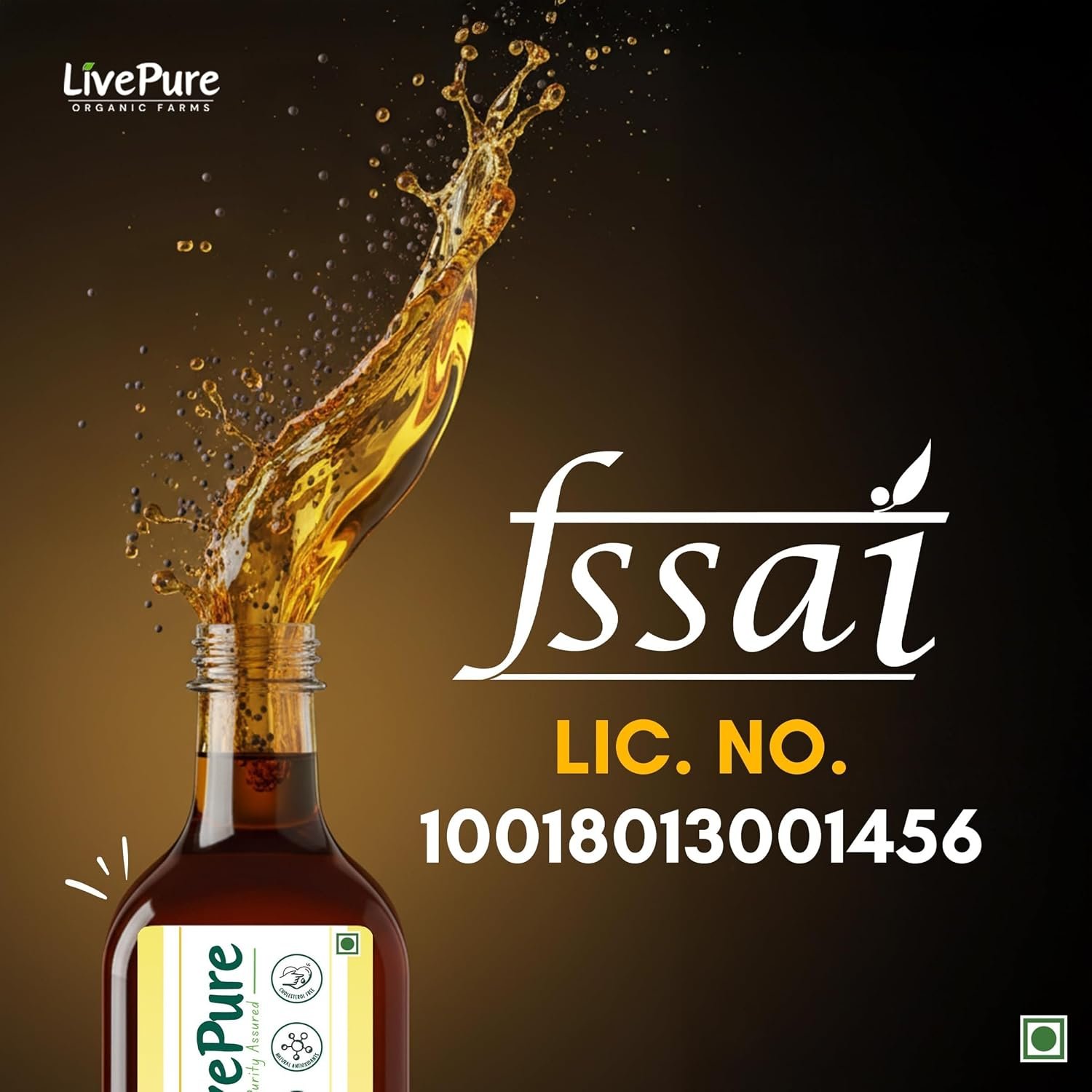 Livepure Cold Pressed Mustard Oil 15L Tin - | Kacchi Ghani Sarso Oil | Chemical Free| Cholesterol Free | Micro Filtered | Healthy Unrefined Cooking Oil - Image 6