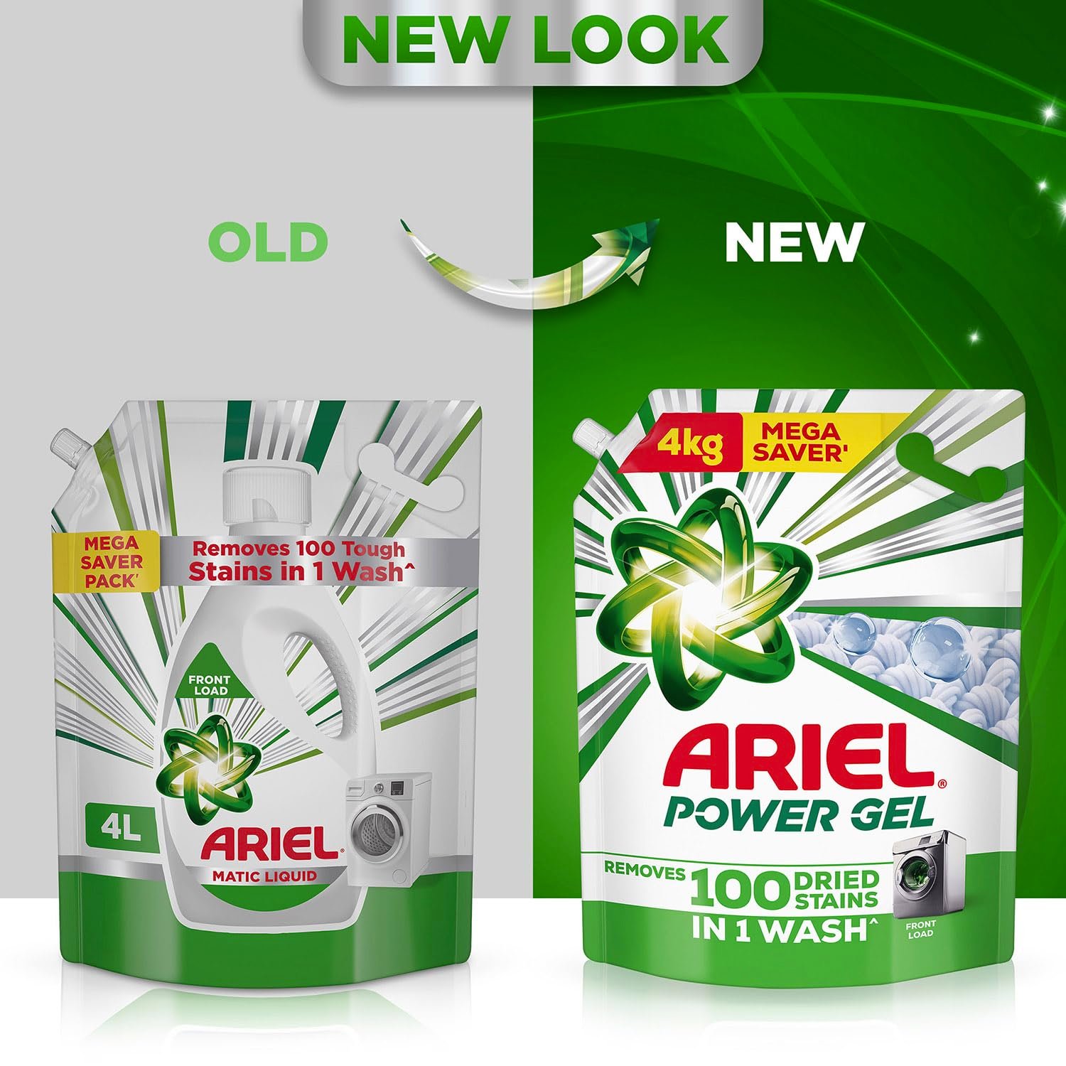 Ariel Power Gel Liquid Detergent for Front Load – 4kg | Removes 100 Dried Stains in 1 Wash | Faster Dissolving | Long-Lasting Fragrance | Color Protection | At the price of Powders - Image 2