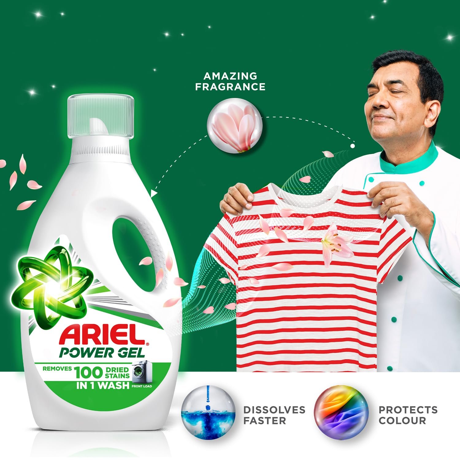 Ariel Power Gel Liquid Detergent for Front Load – 4kg | Removes 100 Dried Stains in 1 Wash | Faster Dissolving | Long-Lasting Fragrance | Color Protection | At the price of Powders - Image 7