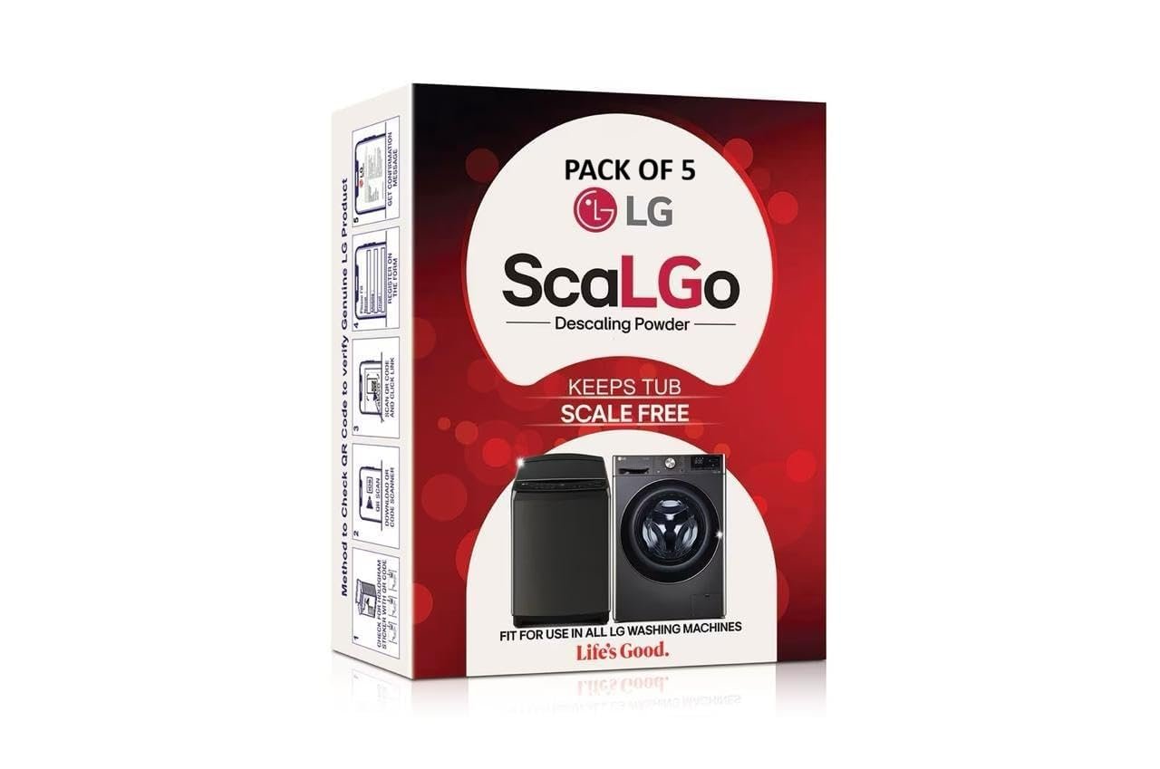 LG Descaler Powder Compatible with LG ScalGo Front Load and Top Load Washing Machine Pack of 5 (100 Gm/Pack)