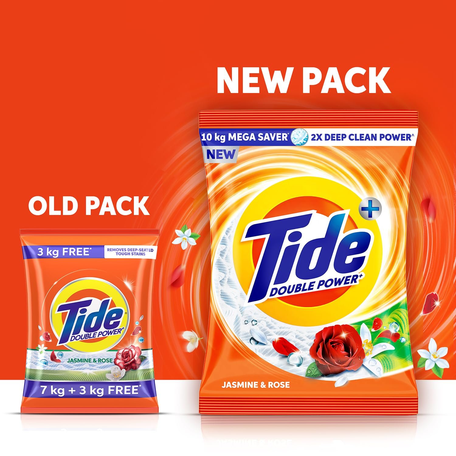 10kg Tide Plus Detergent Washing Powder - Mega Saver Pack | Jasmine & Rose Fragrance | Removes deep-seated Oil, Gravy, Tea Stains | World's No. 1 Detergent Brand - Image 2