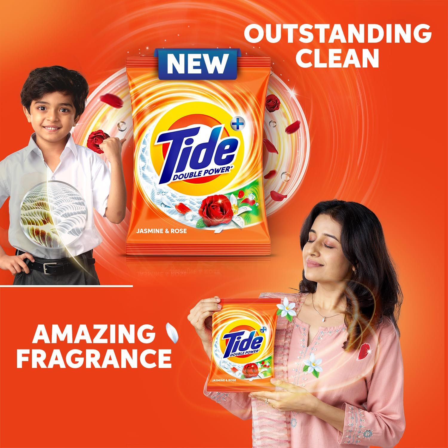 10kg Tide Plus Detergent Washing Powder - Mega Saver Pack | Jasmine & Rose Fragrance | Removes deep-seated Oil, Gravy, Tea Stains | World's No. 1 Detergent Brand - Image 4