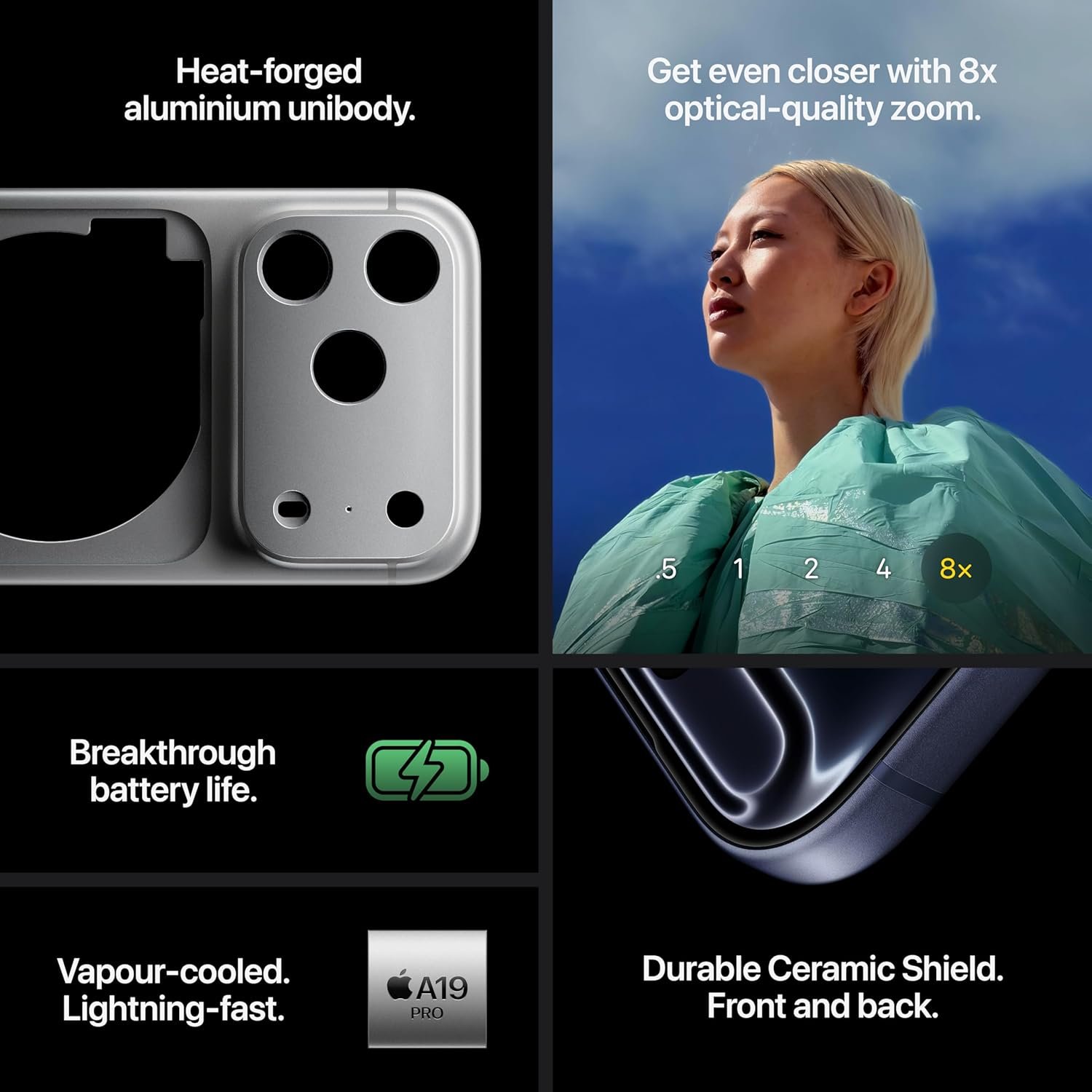 Apple iPhone 17 Pro 512 GB: 15.93 cm (6.3″) Display with Promotion up to 120Hz, A19 Pro Chip, Breakthrough Battery Life, Pro Fusion Camera System with Center Stage Front Camera; Silver - Image 4